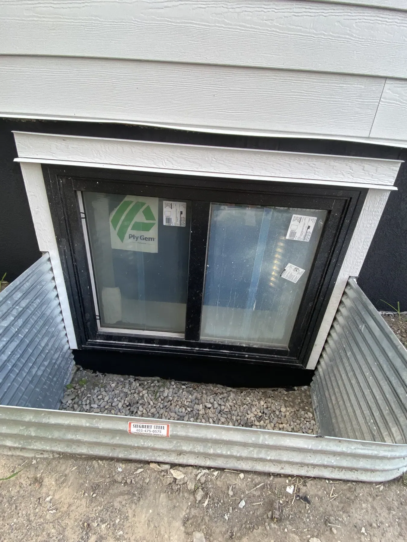 New basement window and window well
